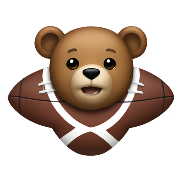 bear with football sticker