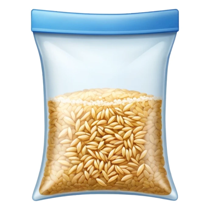rice grains in a bag sticker