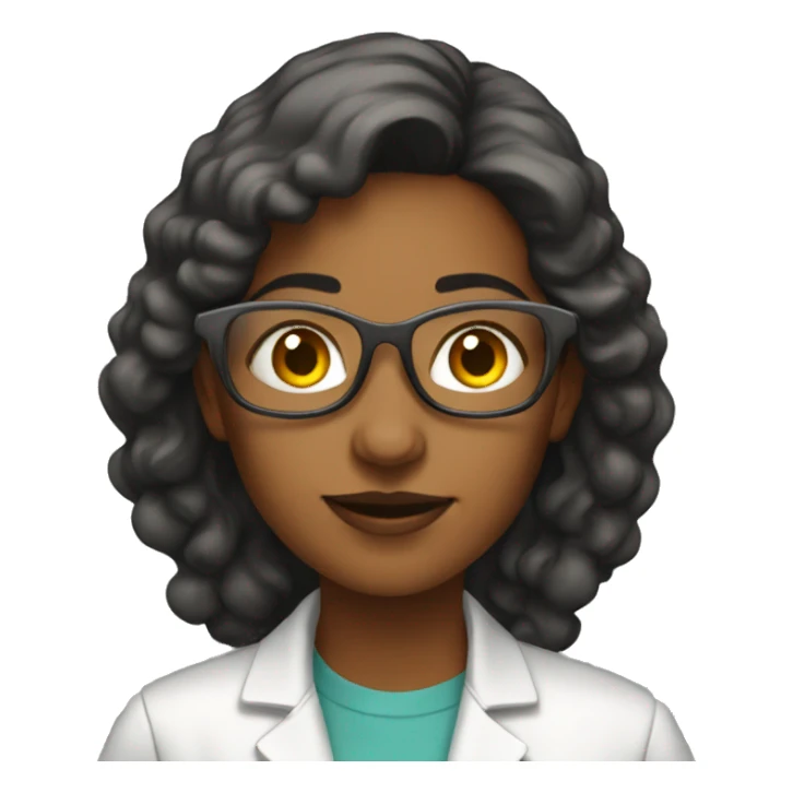 female research scientist working with physics sticker