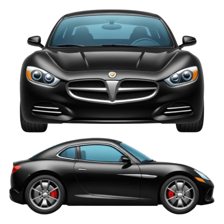 black modern car sticker