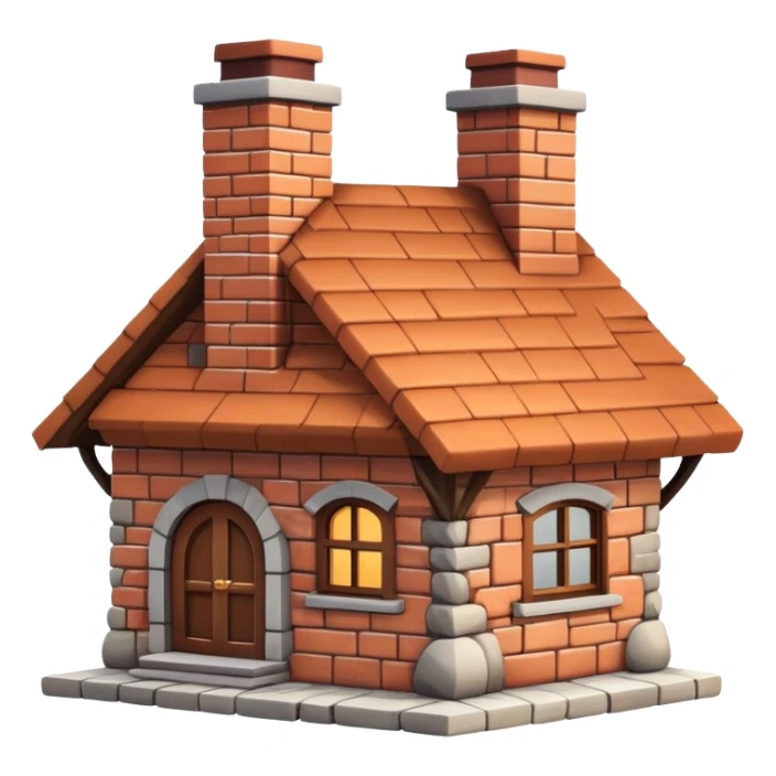 cozy house with a chimney sticker