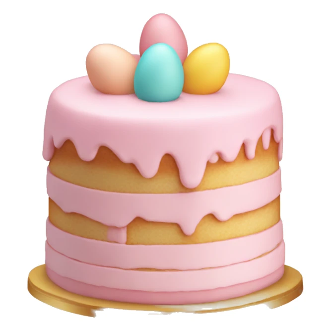 easter pastel light pink cake sticker
