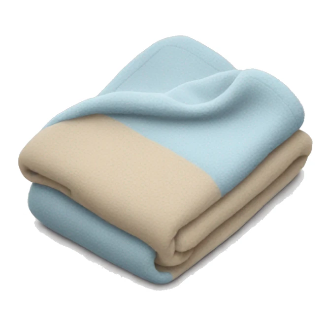 Cozy beige and light blue blanket  sticker