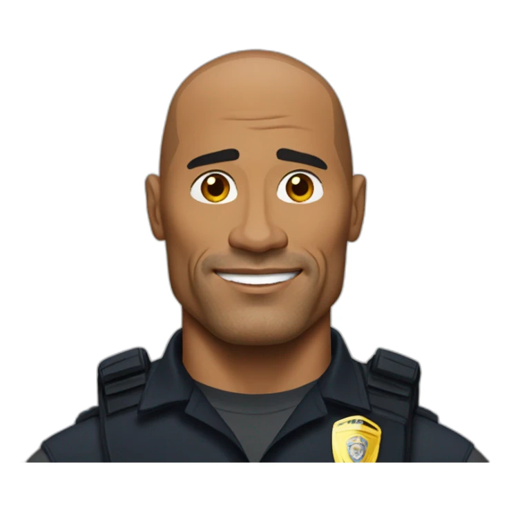 Dwayne Johnson policia sticker