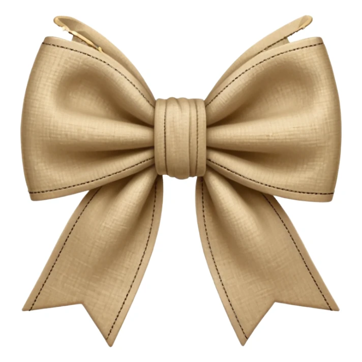 Linen bow sticker
