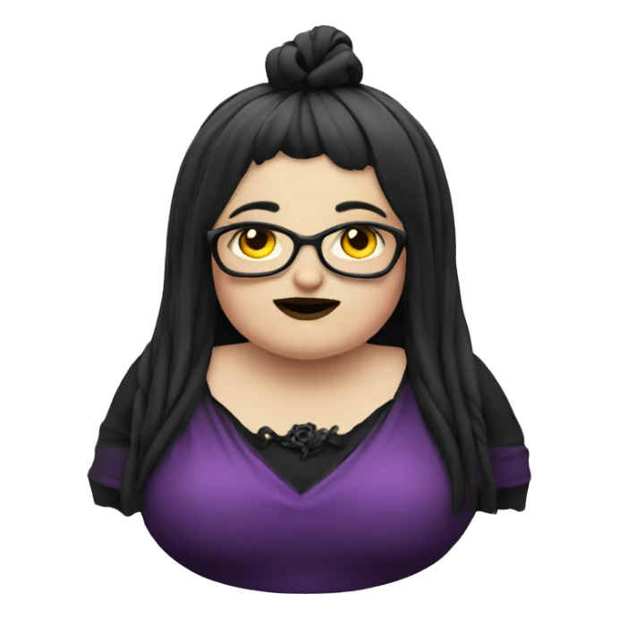 fat goth lady sticker