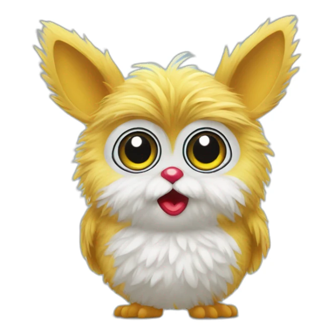 Furby give a kiss sticker