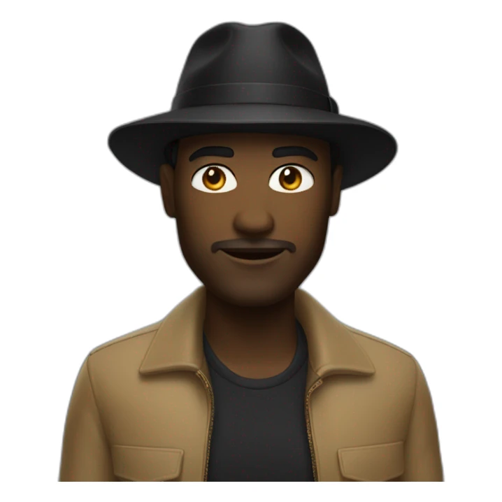 Memoji noir avec loks sticker