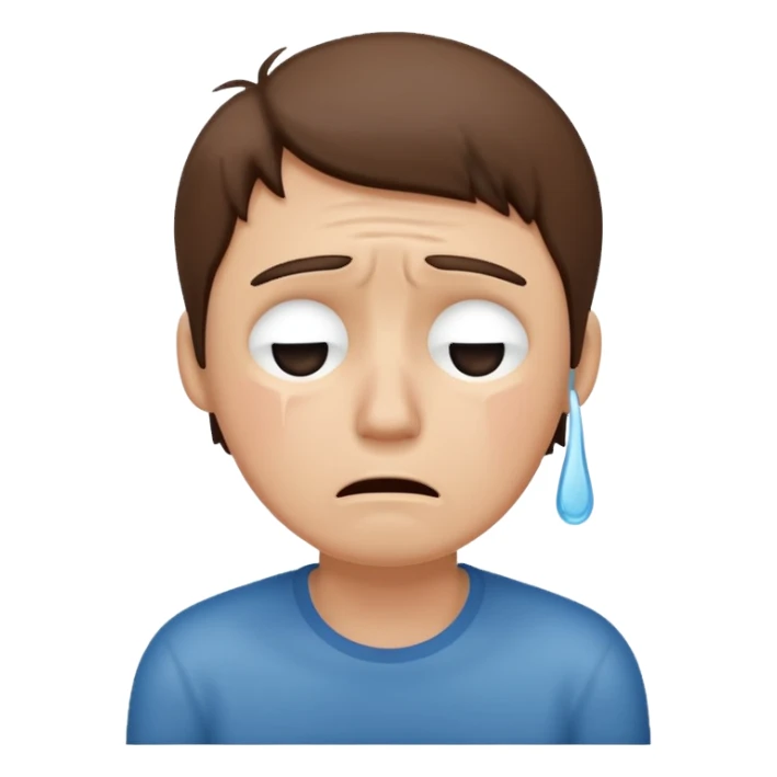 drawn stick man ruing sticker