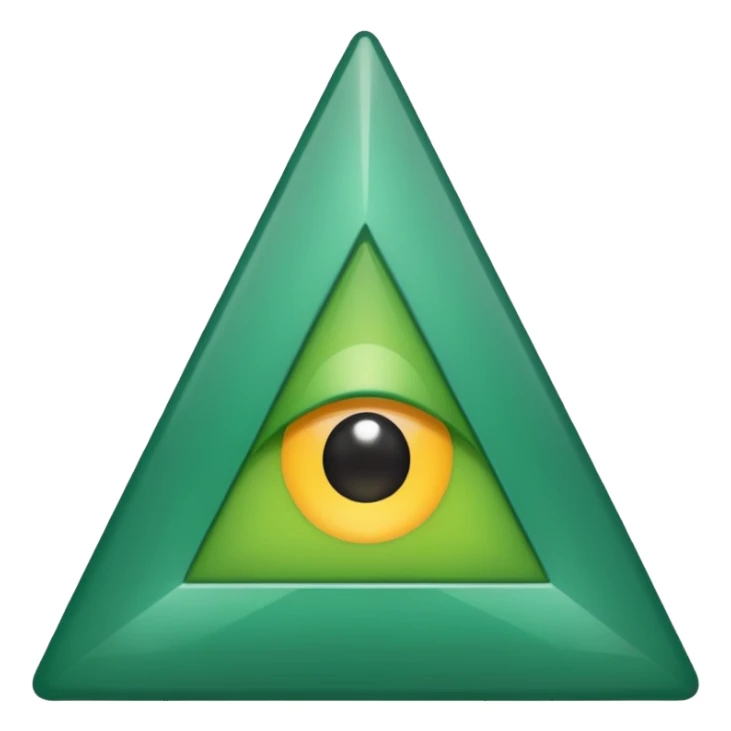 A green upside down triangle needs to face down POINT now sticker