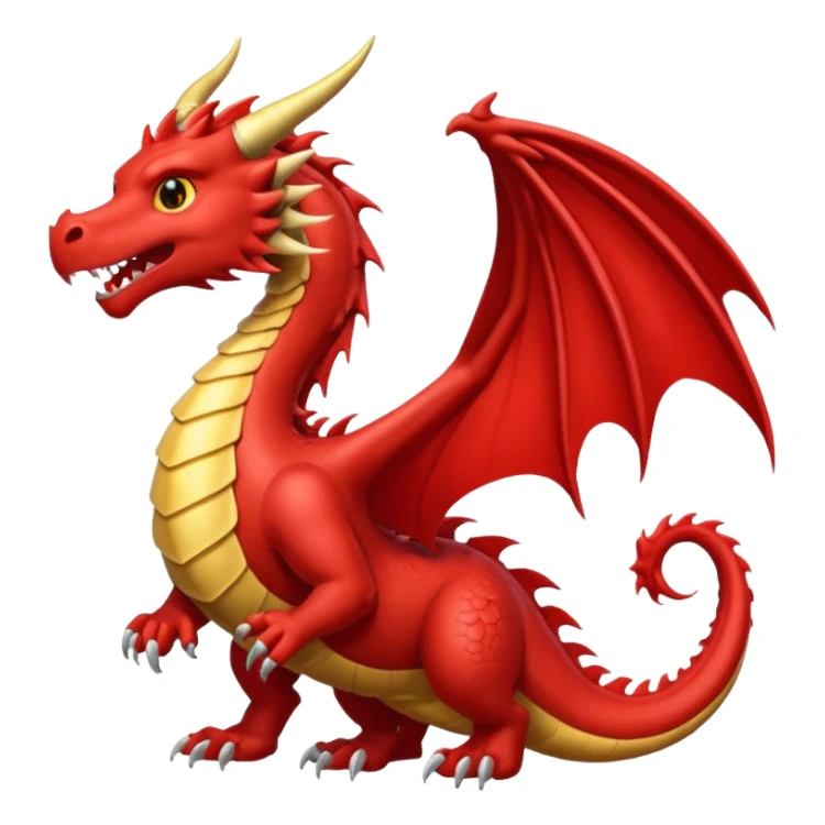 Dragón color rojo  sticker