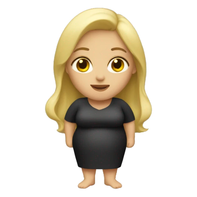 Fat blonde woman sticker