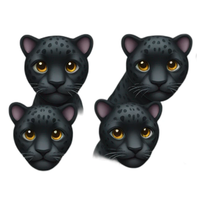 Black jaguar feline sticker