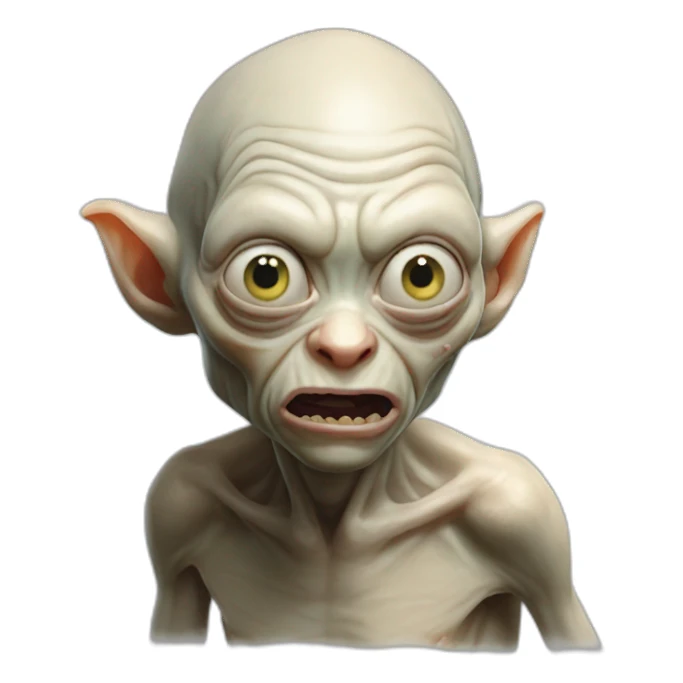Gollum mange du poisson sticker