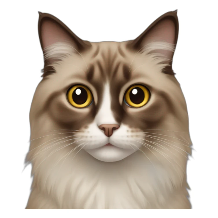 Brown ragdoll cat sticker