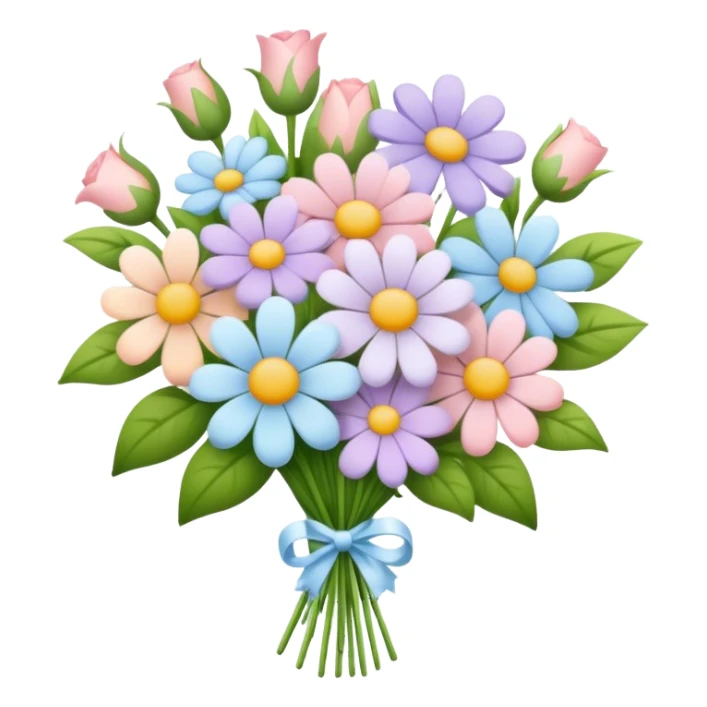 Small Pastel bouquet sticker