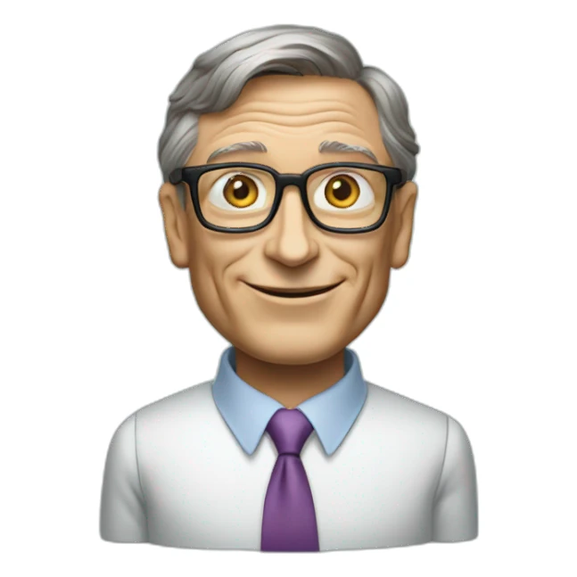 bill gates robot sticker