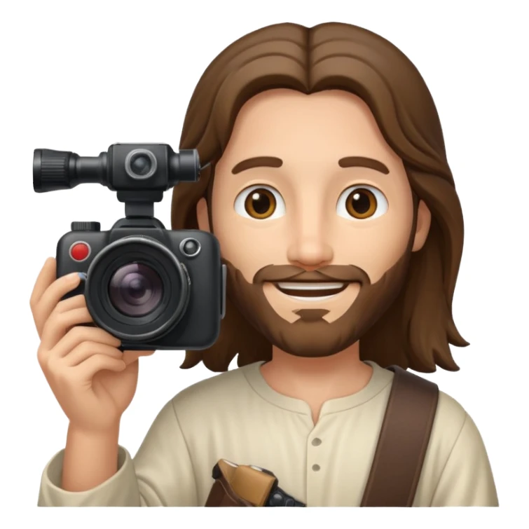 jesus taking a photo sticker