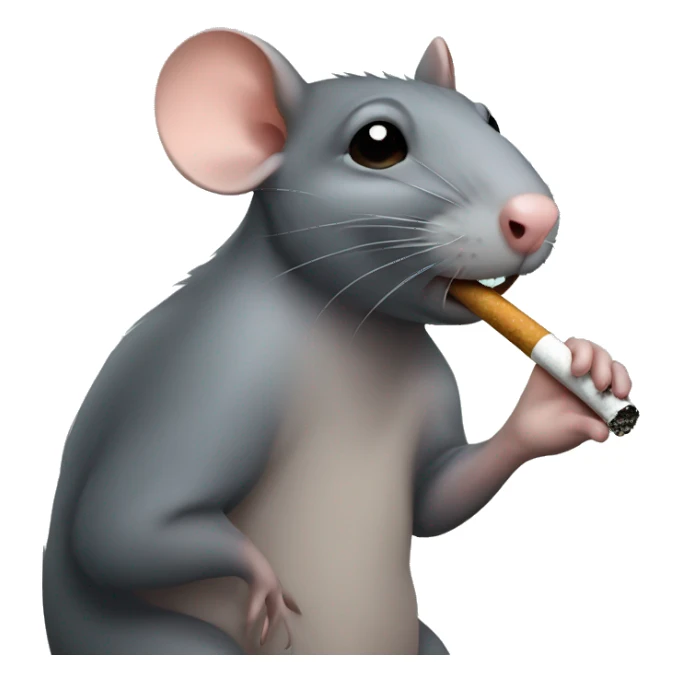 Rat smoking a cigarette  sticker