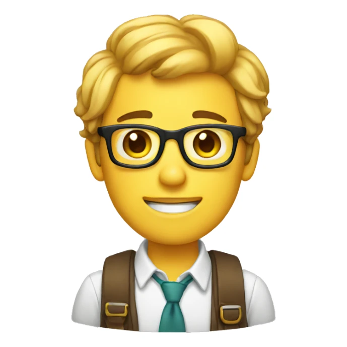 cute nerd emoji sticker