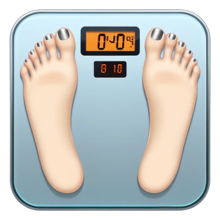 feet on digital scales sticker