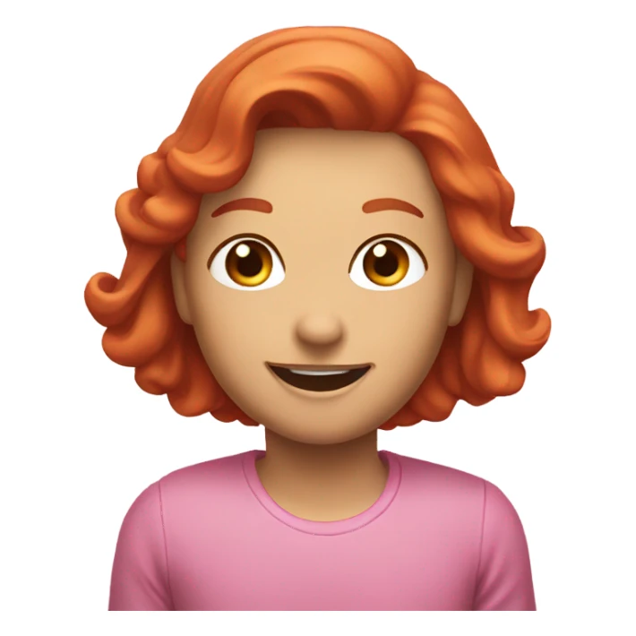 Pink can with redhead smiling sticker