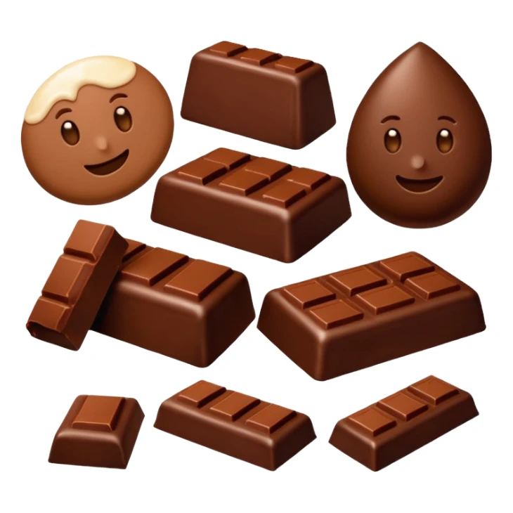 brown emojis of chocoate sticker