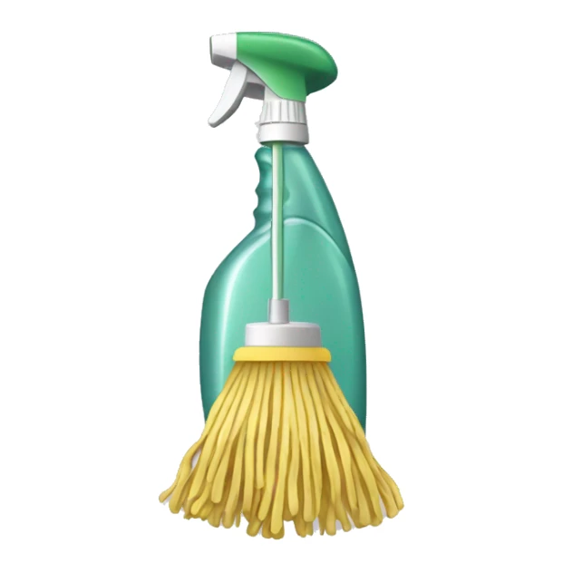 mop and wash spray crossed sticker