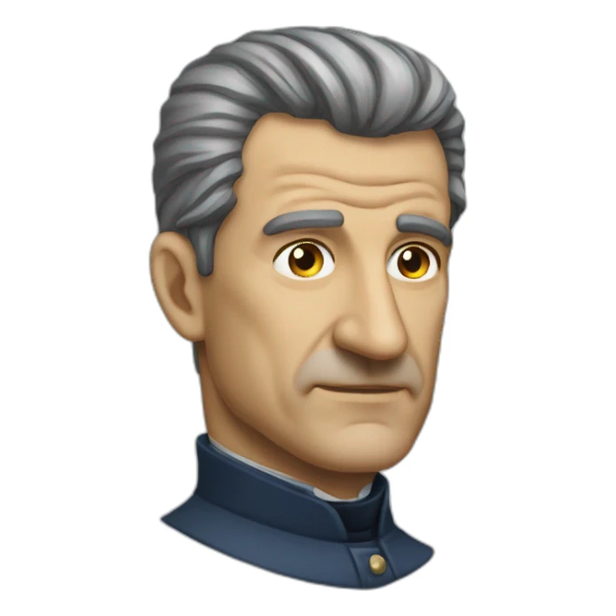 jean lassalle with an enormous nose sticker