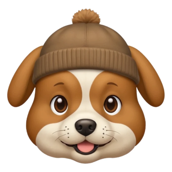 dog wearing beenie sticker
