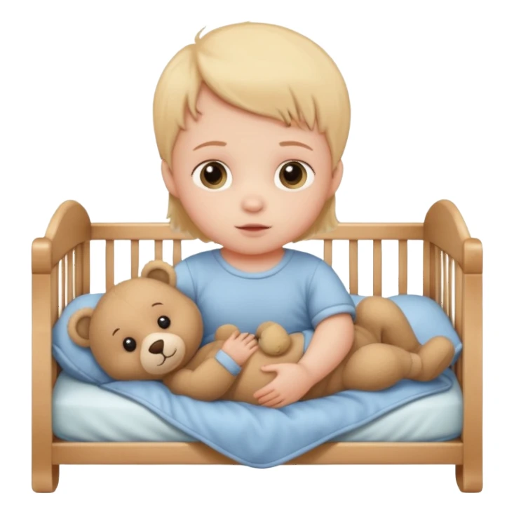 baby in bid with teddy bear







 sticker