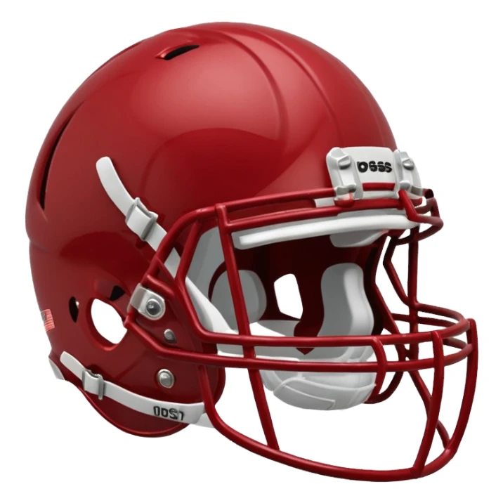 college football player helmets dark red  sticker