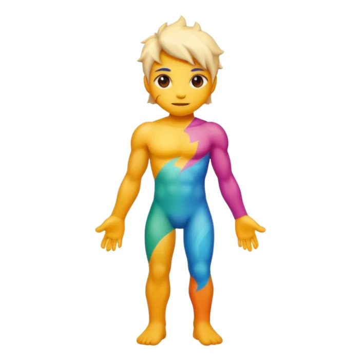 Abstract elemental colorful La Creatura full body sticker