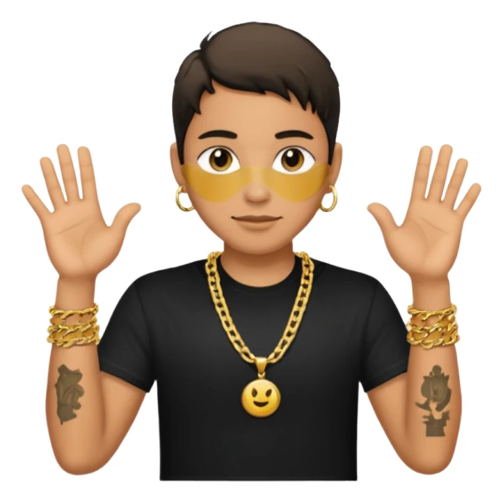 sinal com as mãos do cantor JUL sticker