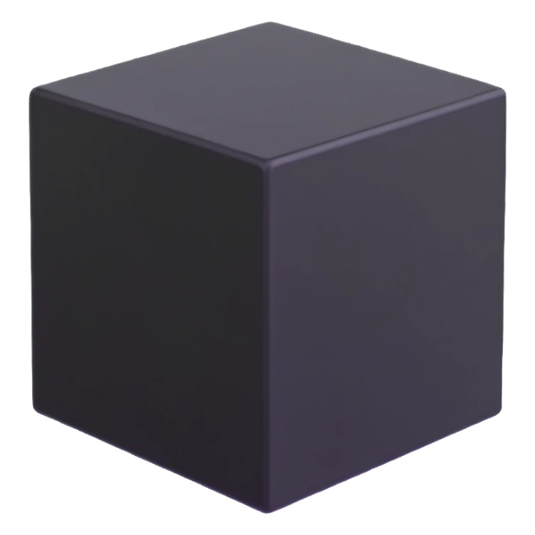abstract minimalist 3D cube logo sticker