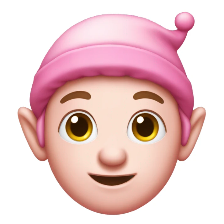 Pink elf emogi sticker
