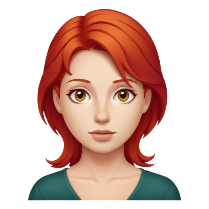 mujer con el pelo rojo sticker