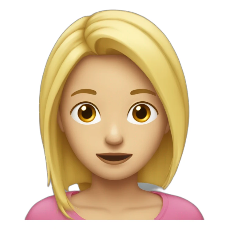 Une fille blonde qui pleure sticker