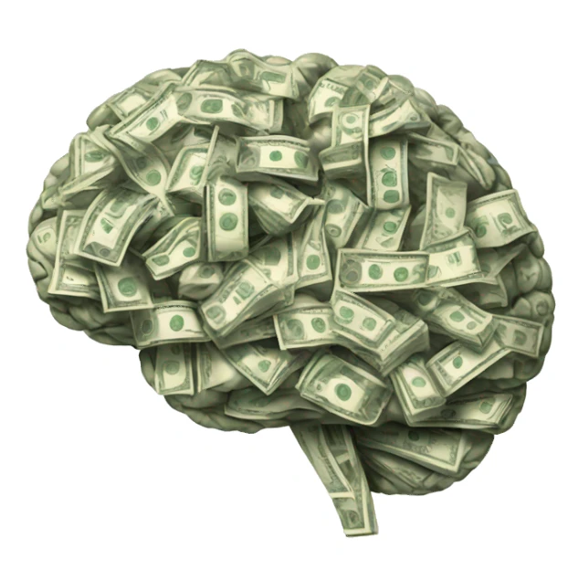 brain made from money sticker