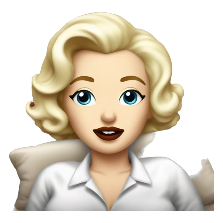 Marylin Monroe Laying on a couch sticker