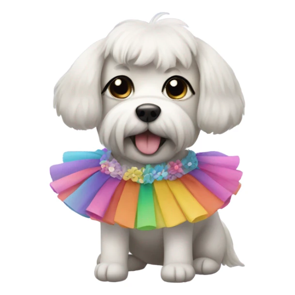 Dog wearing tutu sticker