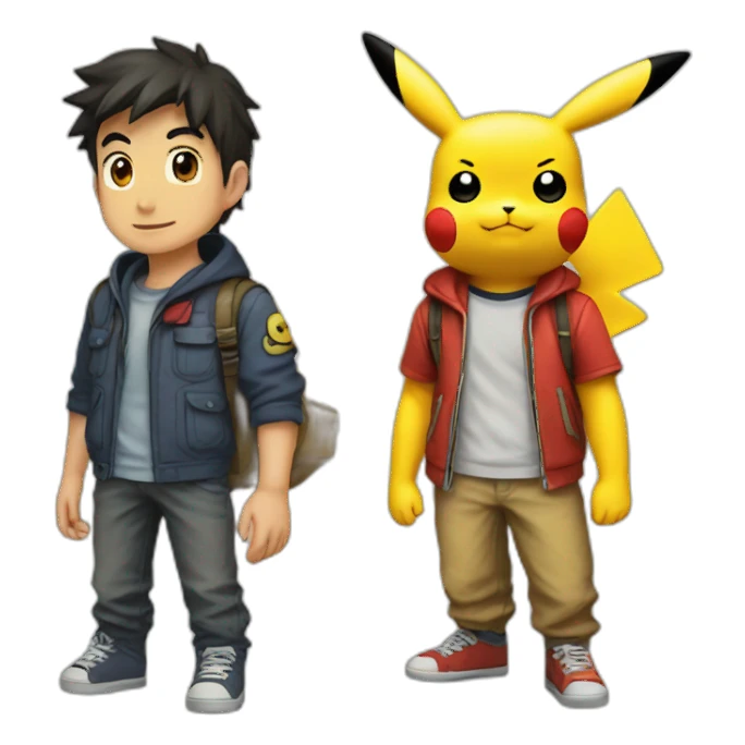 ach Ketchum and Pikachu sticker