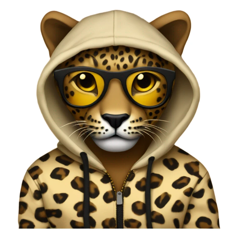leopard print hoodie sticker