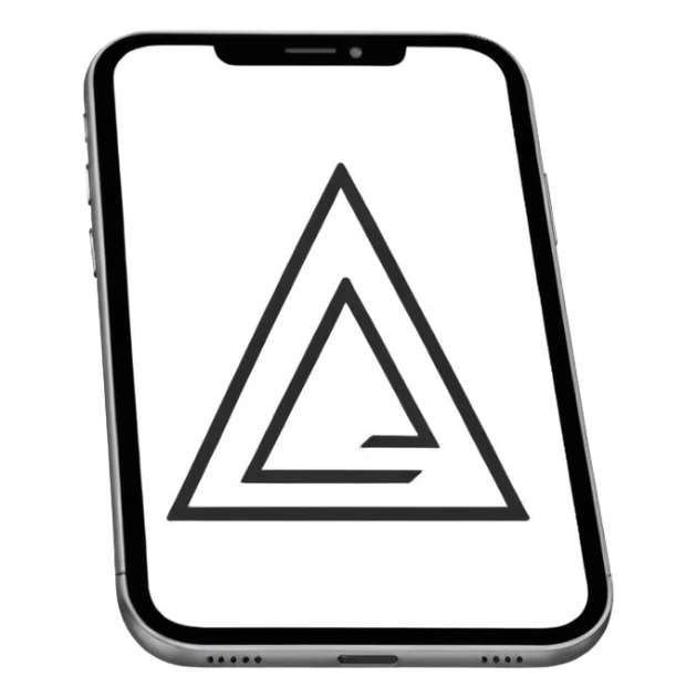 Minimalistic flat vector icon, iOS style, thin black contour on white background. Simple code window with a small play triangle in the corner, and a smartphone outline next to it. Clean, no text, no shadows sticker
