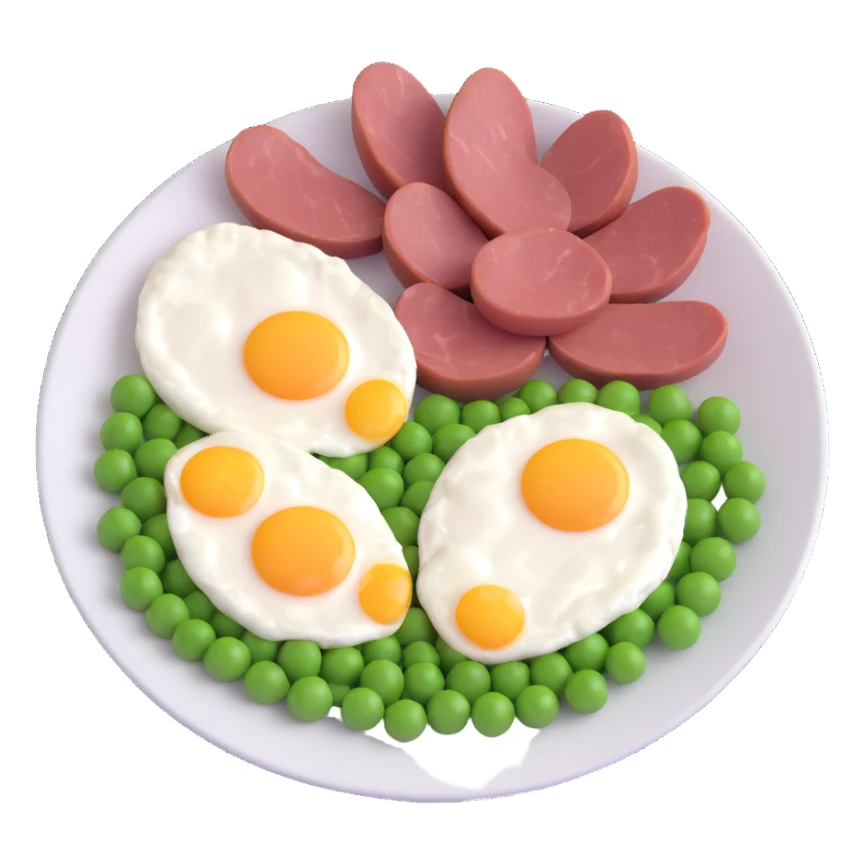 protein meat and eggs and peas sticker