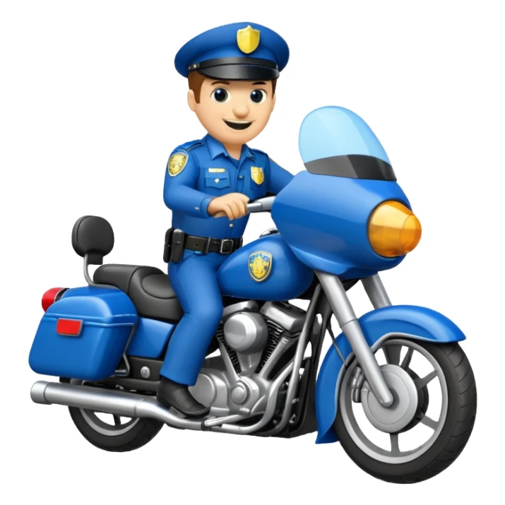 Motorlu polis emojisi sticker