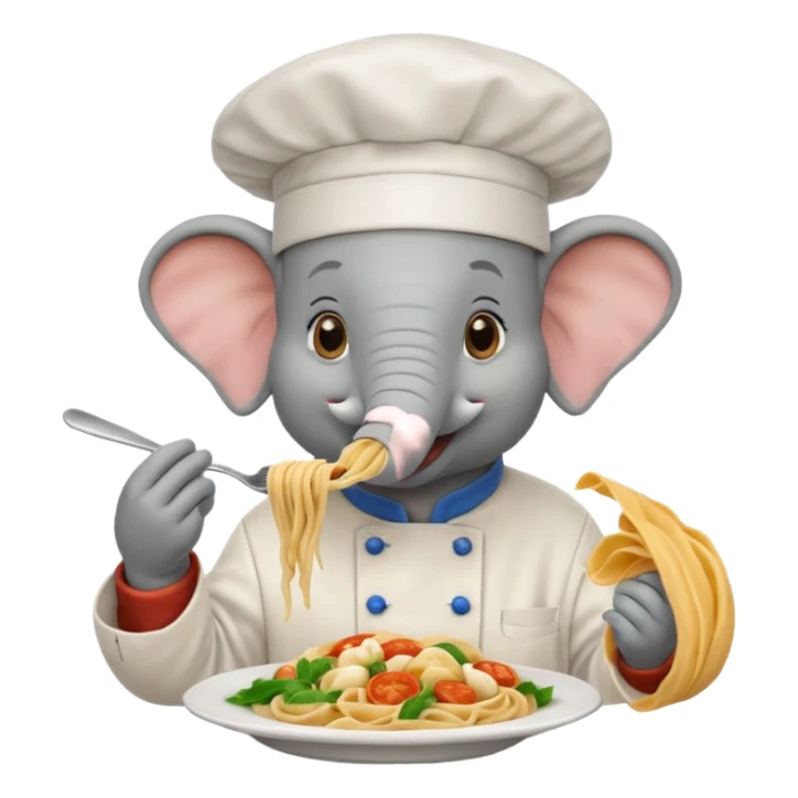 elephant at a restaurant table sticker