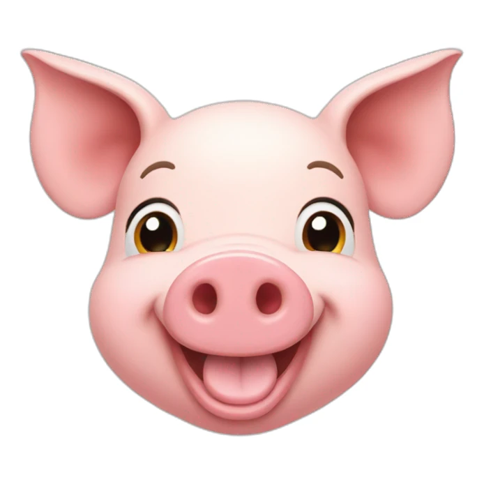 Happy pig sticker