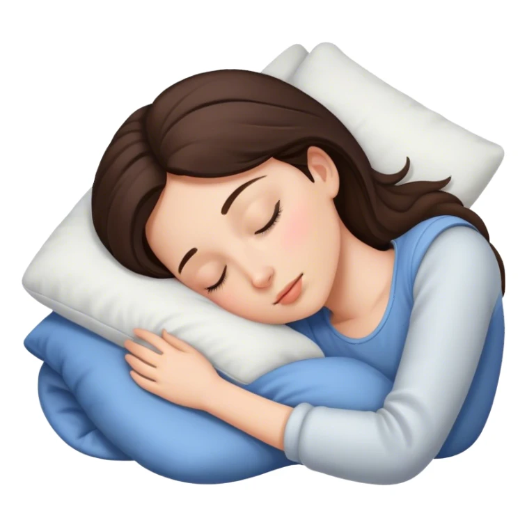 Brunette girl sleepin sticker