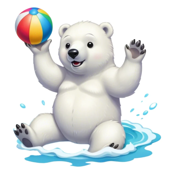 Polar bear hitting a  sticker